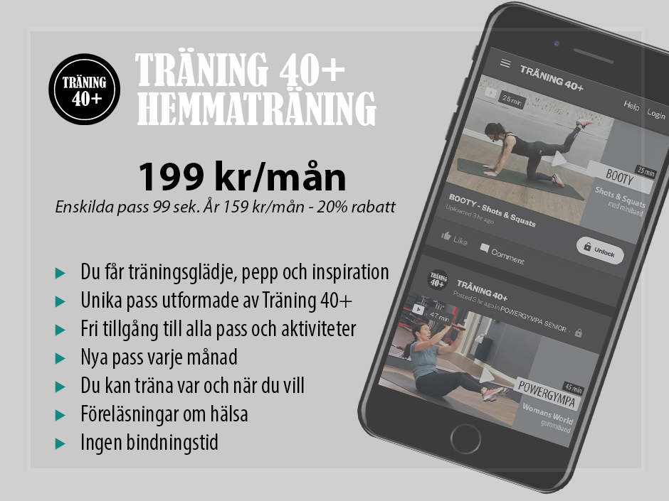 Träning 40+ online hemmaträning